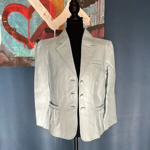 Spiegel Light Gray Leather Jacket